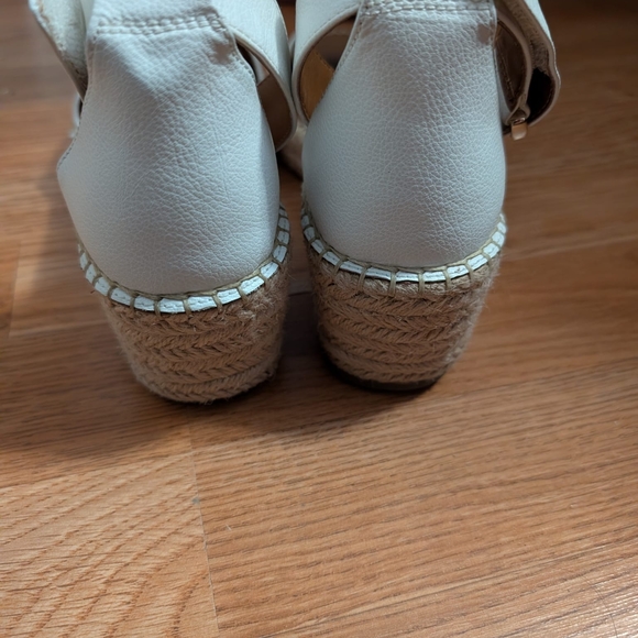 Franco Sarto White Espadrille Wedges - Picture 6 of 7